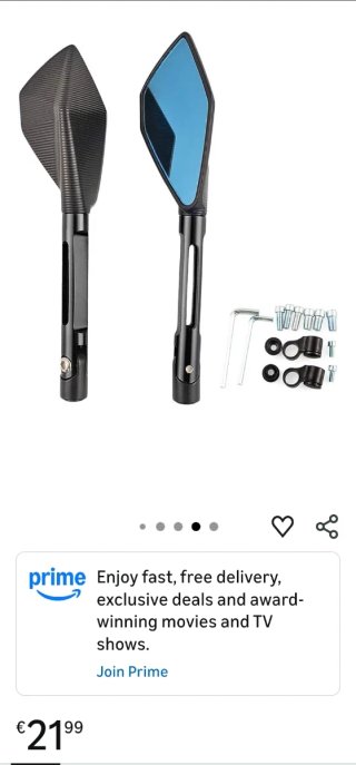 Espejos Moto Universales Azul
