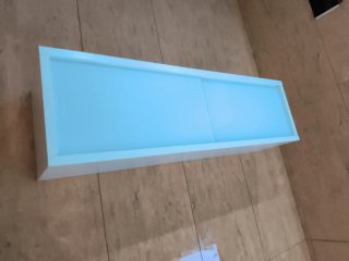 Armario auxiliar lavabo cristal y madera