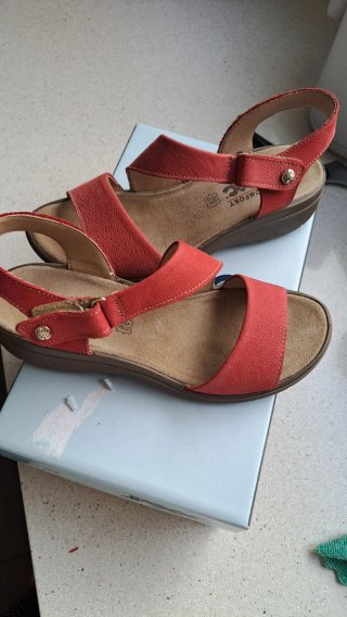 Sandalias Imac Piel Rojas Talla 37