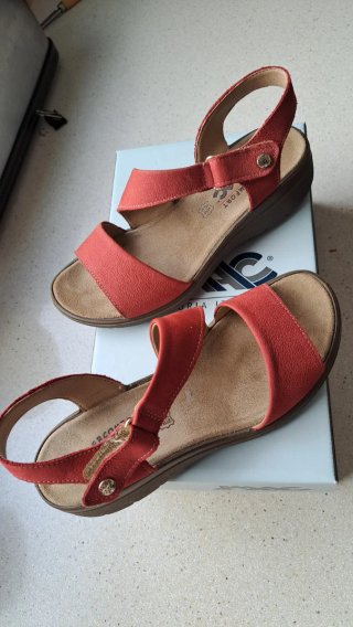 Sandalias Imac Piel Rojas Talla 37