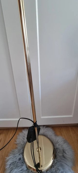Lampada da terra vintage dorata anni '90