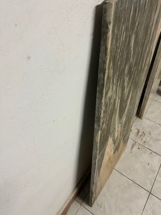 2 piezas mármol natural verde/gris veteado pulido