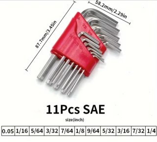 Set Brugole SAE 11 pezzi