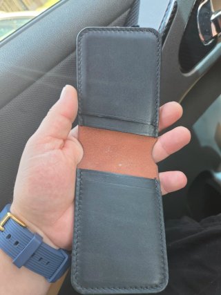 Cartera de piel de caballo.