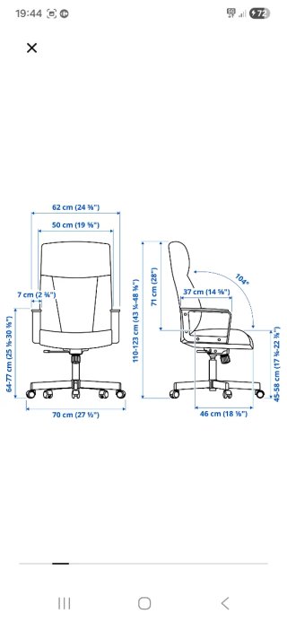 Silla de oficina IKEA MILLBERGET Murum beige