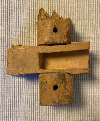 ANTIGUA CERRADURA MARROQUÍ DE MADERA SIN LLAVE