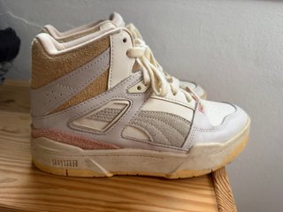 Zapatillas Puma Altas Blancas y Rosas