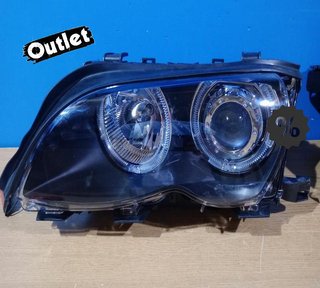 FE FAROS BMW E46 OJOS ANGEL LED CCFL 4 PUERTAS 01-05 FONDO N
