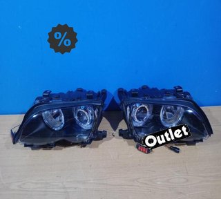 FE FAROS BMW E46 OJOS ANGEL LED CCFL 4 PUERTAS 01-05 FONDO N