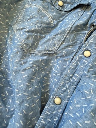 Camisa G-Star Raw azul estampada