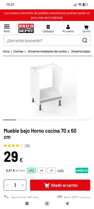 3 modulos de mueble de cocina blanco brillo