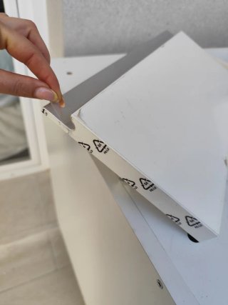 3 modulos de mueble de cocina blanco brillo
