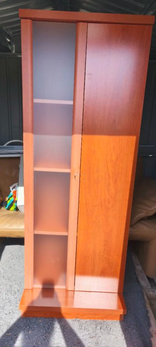Mobile Scaffale in legno e vetro