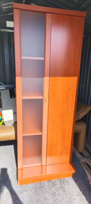 Mobile Scaffale in legno e vetro