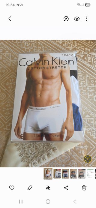Pack 3 Calzoncillos Calvin Klein Talla M