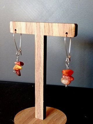 Pendientes piedras naturales