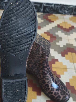 Botas de agua estampado leopardo