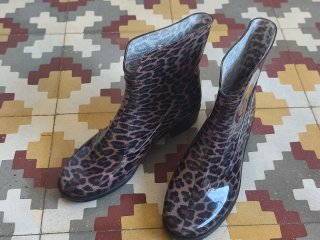 Botas de agua estampado leopardo