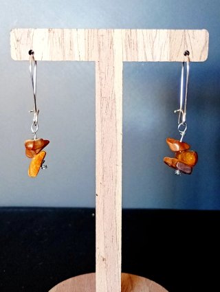 Pendientes Piedras Naturales Ámbar