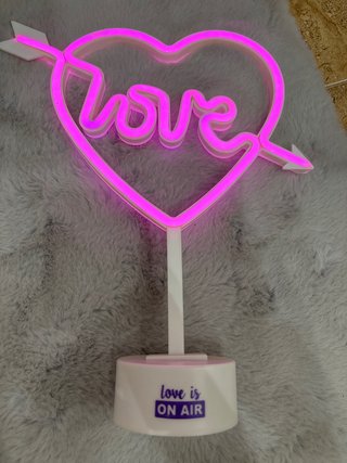 Lámpara Corazón Love Rosa