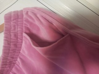 Pantalones cortos rosas de terciopelo