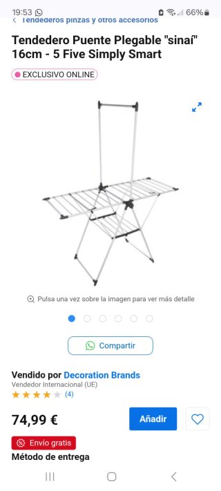 Tendedero portátil plegable