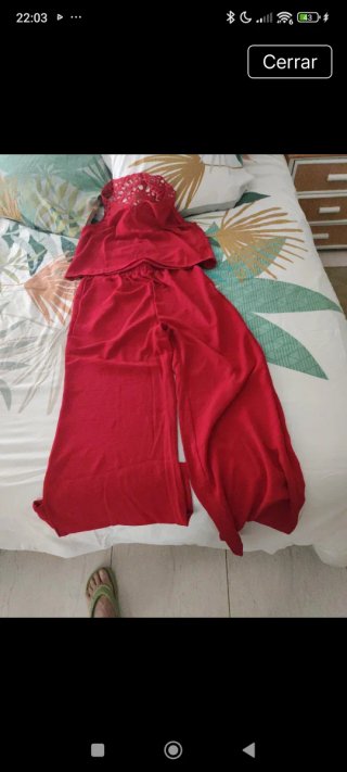 Co junto  rojo con top bordado