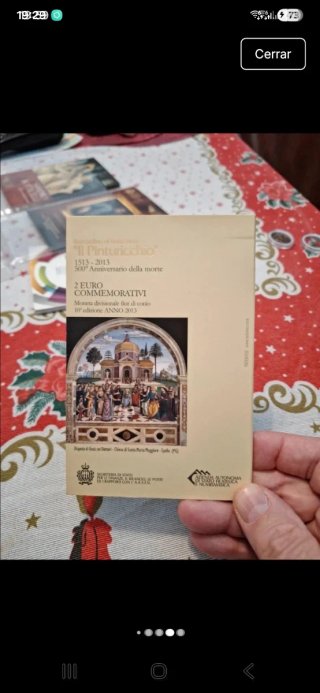 San Marino 2013 2€ Conmemorativos Il Pinturicchio