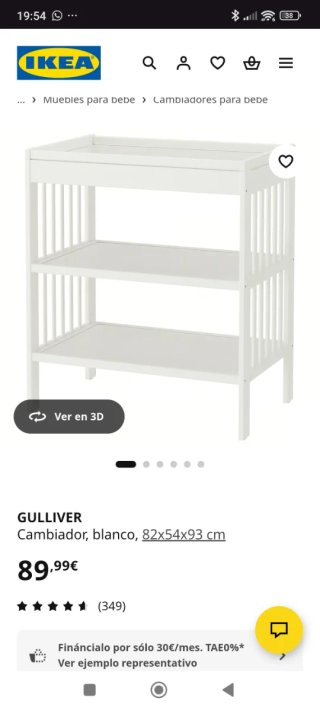 Cambiador Bebé Ikea Blanco