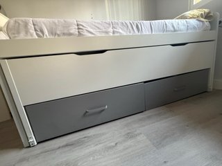 Cama 90x190 con cajones y cama inferior