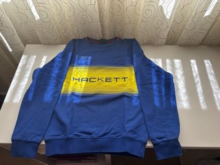 Sudadera Hackett Talla 8 Años Azul y Amarillo