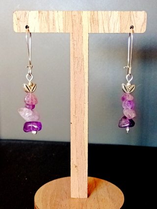 Pendientes piedras naturales