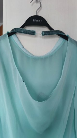 Blusa gasa con pedrería Talla L/40