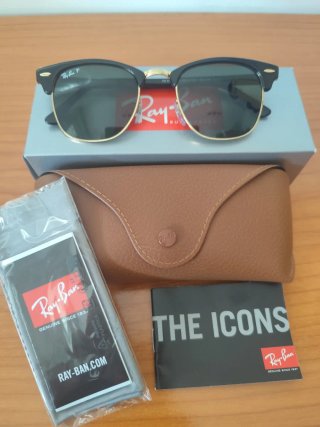 Gafas de sol Ray-Ban Clubmaster Negro/Dorado