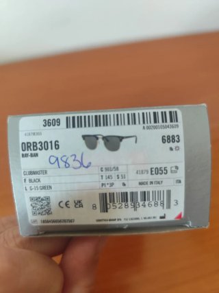 Gafas de sol Ray-Ban Clubmaster Negro/Dorado