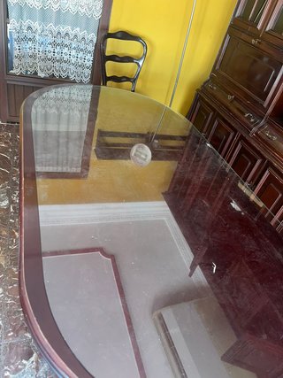 Mesa de Comedor Clásica Extensible de Madera Maciz
