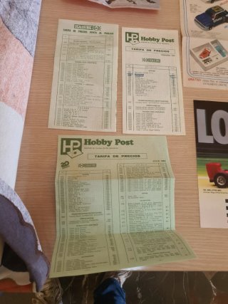 Listado precios Scalextric 1981 + folletos publici