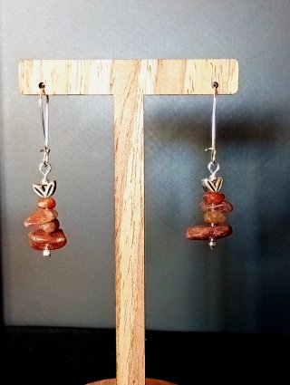 Pendientes piedras naturales