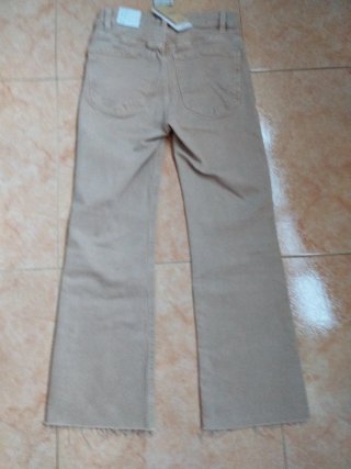 Pantalón flare beige Mango mujer