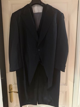 Traje  Chaqué Negro, Chaleco  y Pantalón ceremonia