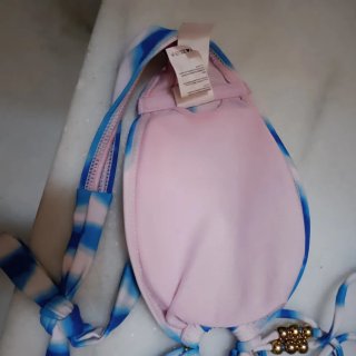 Parte de arriba bikini azul y rosa