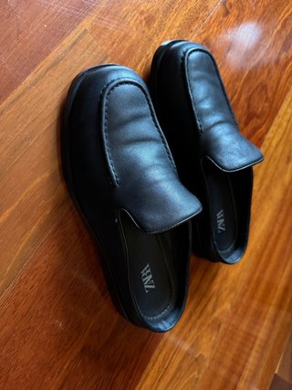 Zapatos Zara Mocasines Hombre Talla 40 Negros