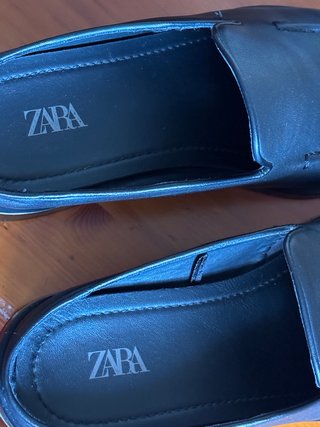 Zapatos Zara Mocasines Hombre Talla 40 Negros