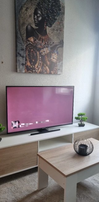 Mueble TV Daewoo Blanco y Madera
