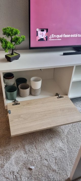 Mueble TV Daewoo Blanco y Madera