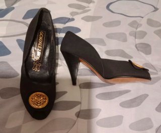 Zapatos de tacón negros talla 34