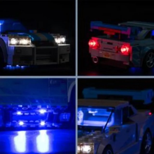 2X1 Kit Luces LED para Lego 76917 Nissan GT-R luce