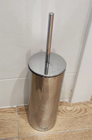 Soporte Escobilla Baño Acero Inoxidable