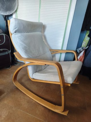 Mecedora Ikea Poang Madera Beige