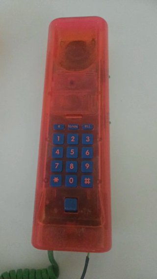 Teléfono Swatch Transparente Rojo y Verde